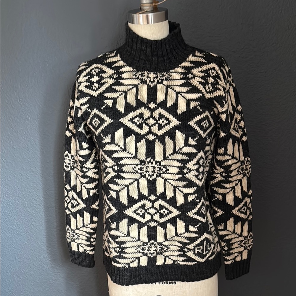 VTG Ralph Lauren Nordic Pattern hand knitting sweater